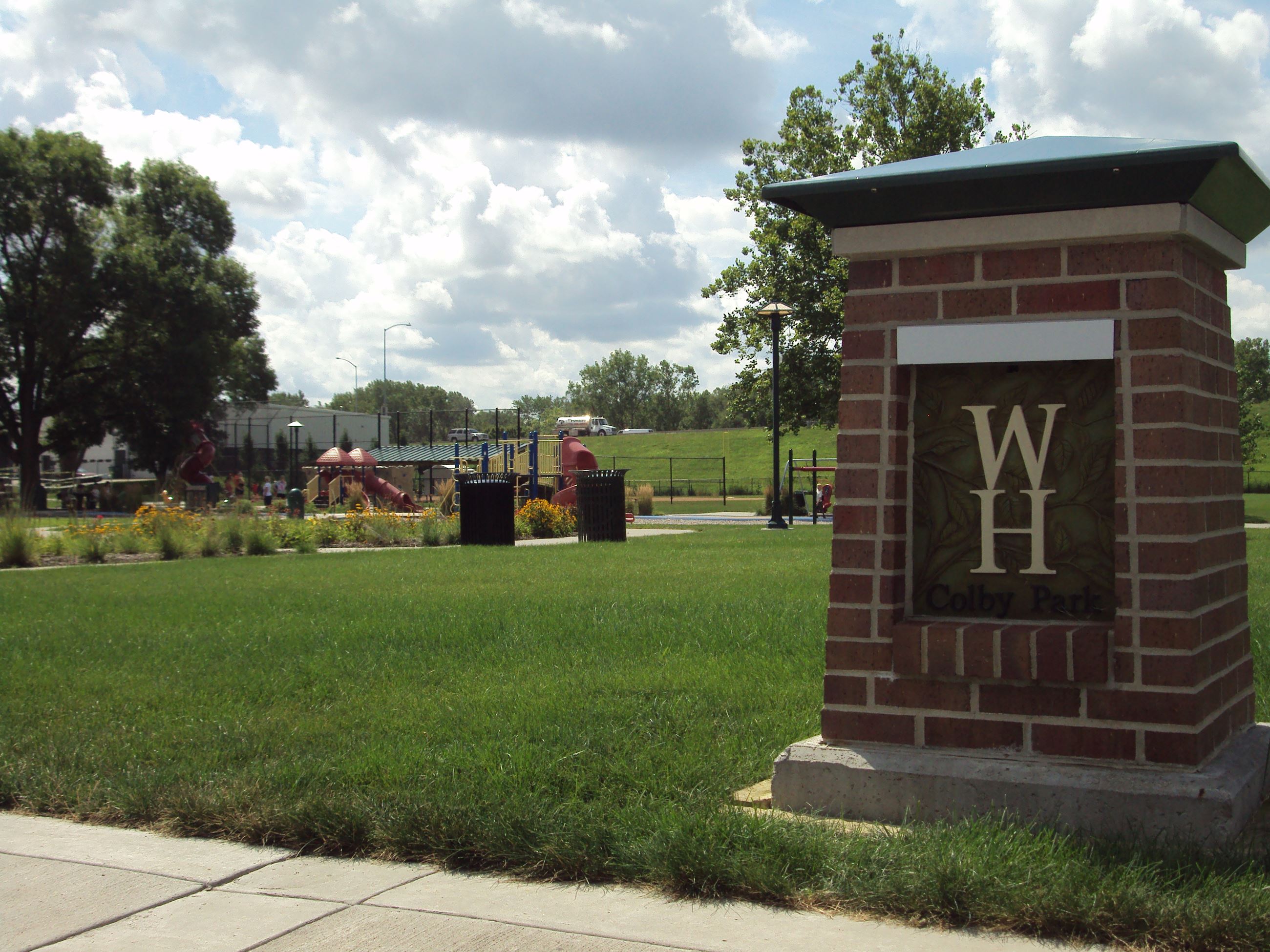 Colby Park Playground and Sign